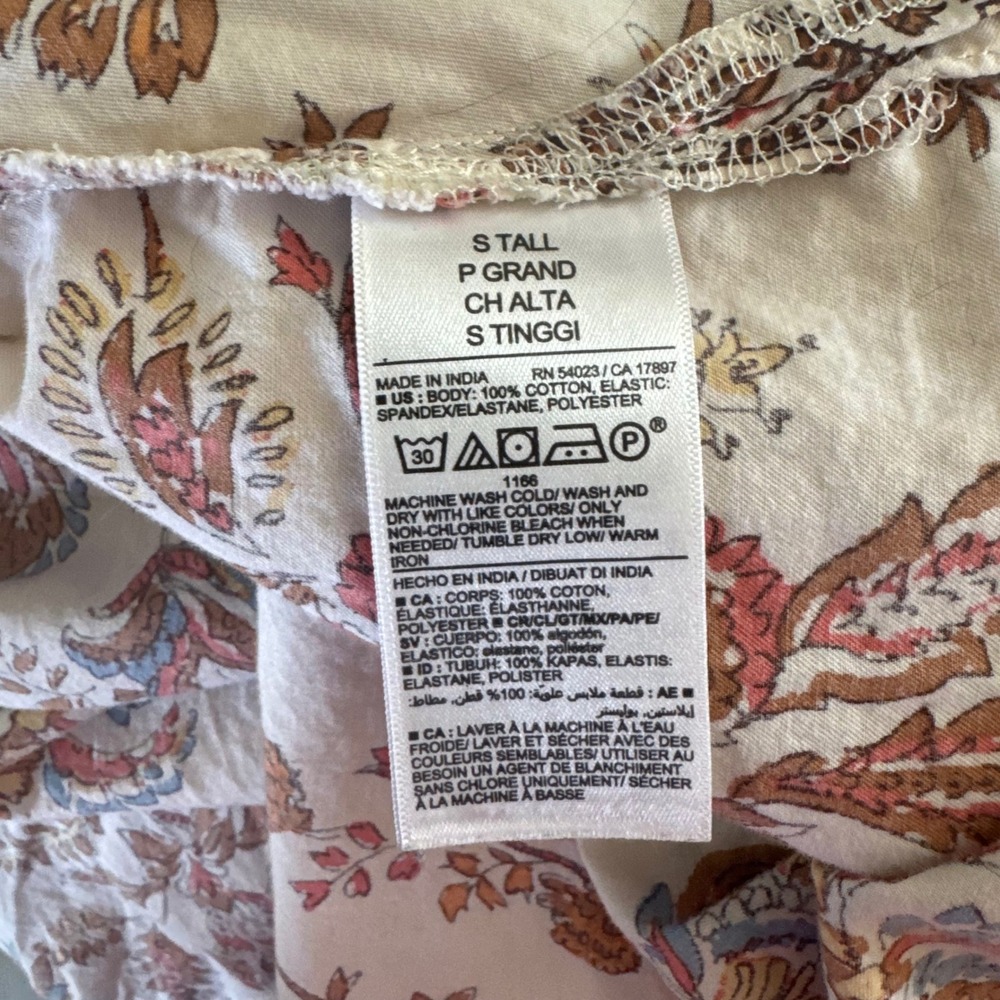 Old Navy Smocked Cutout Cami Midi Dress Tall Boho Flowy Prairie Romantic Floral - Picture 7 of 9